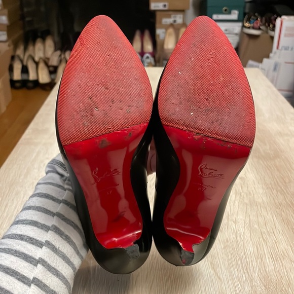 Louboutin Rolando 120MM in Black Kid Leather - 37 - Picture 8 of 9